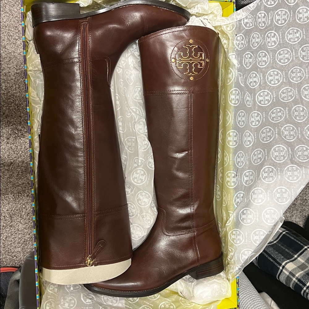 Brown Leather Riding Boots
Tory Burch
